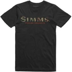 Men's Simms Logo T-Shirt -Men Sportswear Store 12803 001 Simms Logo Tee Black s21