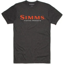 Men's Simms Logo T-Shirt -Men Sportswear Store 12803 086 P 1 Ms Simms Logo Tee Charcoal Heather Front