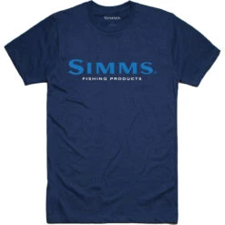 Men's Simms Logo T-Shirt -Men Sportswear Store 12803 195 P 1 Ms Simms Logo Tee Dark Moon Heather Front