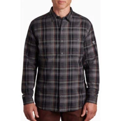 KUHL Men's Fugitive Flannel Shirt -Men Sportswear Store 7202 fugitive flannel ls cast iron front pdp photo 690b5c62 5d1a 4163 9c30 291b736ae529