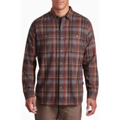 KUHL Men's Fugitive Flannel Shirt -Men Sportswear Store 7202 fugitive flannel ls fire stone front pdp photo aebc6d3f 56fd 46bd a8f7 09d5391aee05