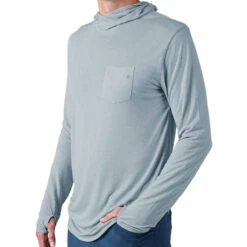 Men's Bamboo Lightweight Hoodie -Men Sportswear Store LWH CaysBlue Front 1