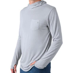 Men's Bamboo Lightweight Hoodie 31 Men's Bamboo Lightweight Hoodie -Men Sportswear Store M LWHoody AspenGrey 1 1