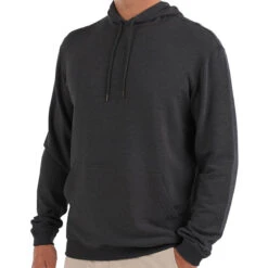 Men's Bamboo Fleece Pullover Hoody -Men Sportswear Store M FleecePulloverHoody 1000px HeatherBlack 1