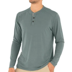Men's Bamboo Flex Henley -Men Sportswear Store M Flex Henley Balsam 1