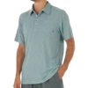 Men's Bamboo Slub Polo -Men Sportswear Store Mens SlubPolo StoneBlue 1
