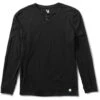 Vuori Men's Long Sleeve Ever Henley 2 Vuori Men's Long Sleeve Ever Henley -Men Sportswear Store V108BLK