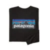Patagonia Men's Long-Sleeved P-6 Logo Responsibili-Tee -Men Sportswear Store WBS20 38518 BLK