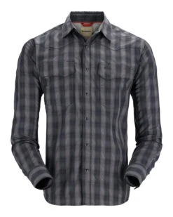 Men's Big Sky Long Sleeve Fishing Shirt -Men Sportswear Store big sky black