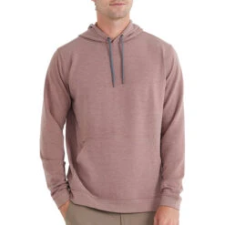Men's Bamboo Fleece Pullover Hoody -Men Sportswear Store fleece pullover hoody heather brick men top 1 1