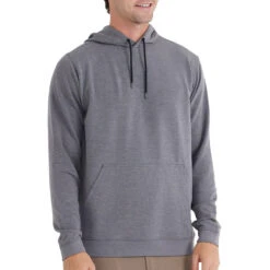 Men's Bamboo Fleece Pullover Hoody -Men Sportswear Store fleece pullover hoody heather navy men top 1