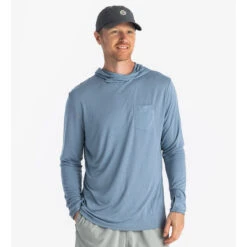 Men's Bamboo Lightweight Hoodie -Men Sportswear Store lightweight hoody blue fog men 1