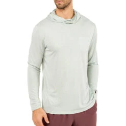 Men's Bamboo Lightweight Hoodie -Men Sportswear Store lightweight hoody sage men top 1