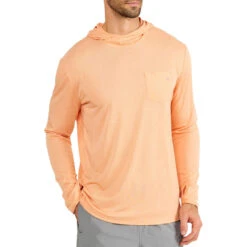 Men's Bamboo Lightweight Hoodie -Men Sportswear Store lightweight hoody tropic orange men top 1